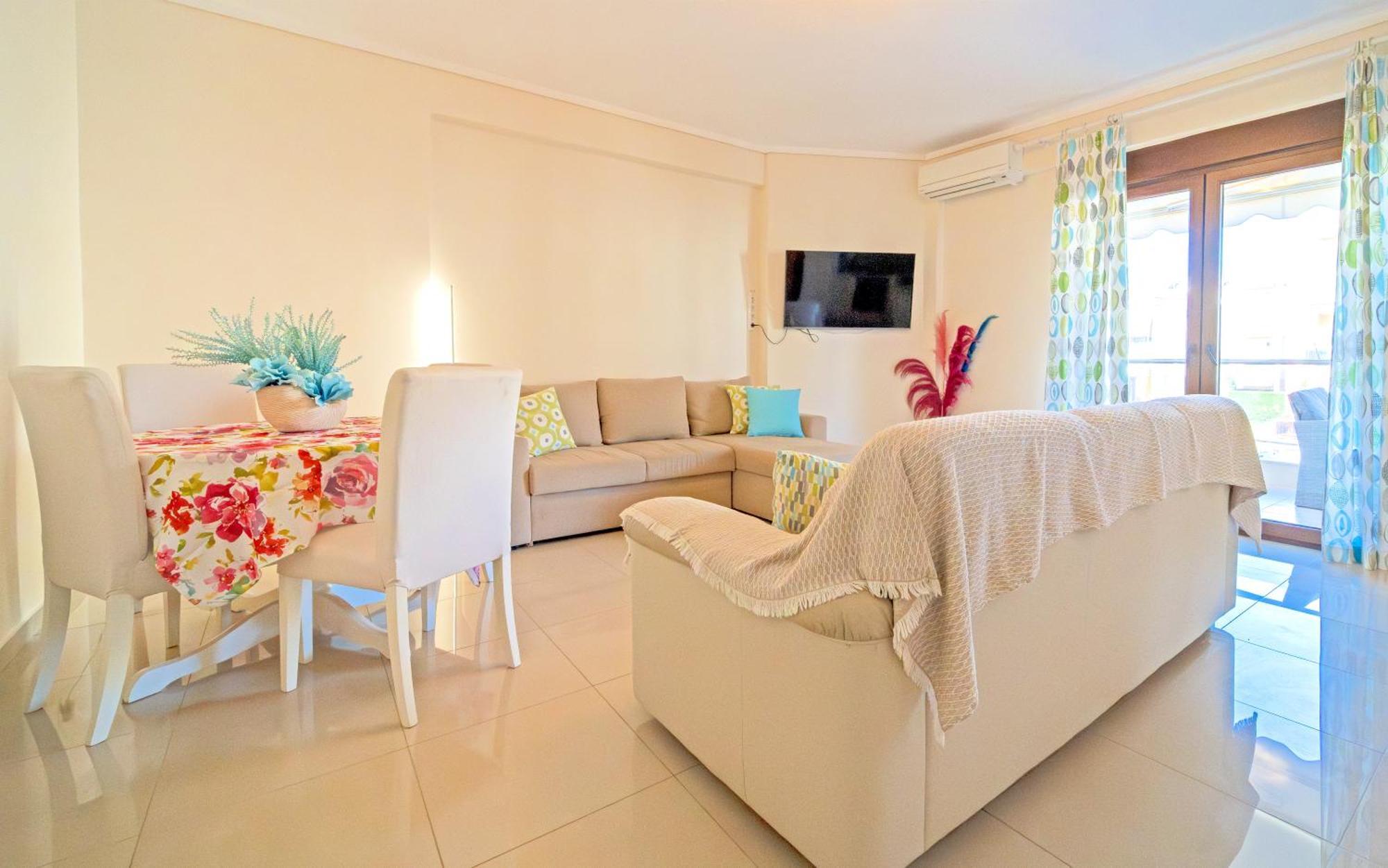 Luxury And Sunny Apartment 250 Mts From The Beach!! Peraía Exteriör bild