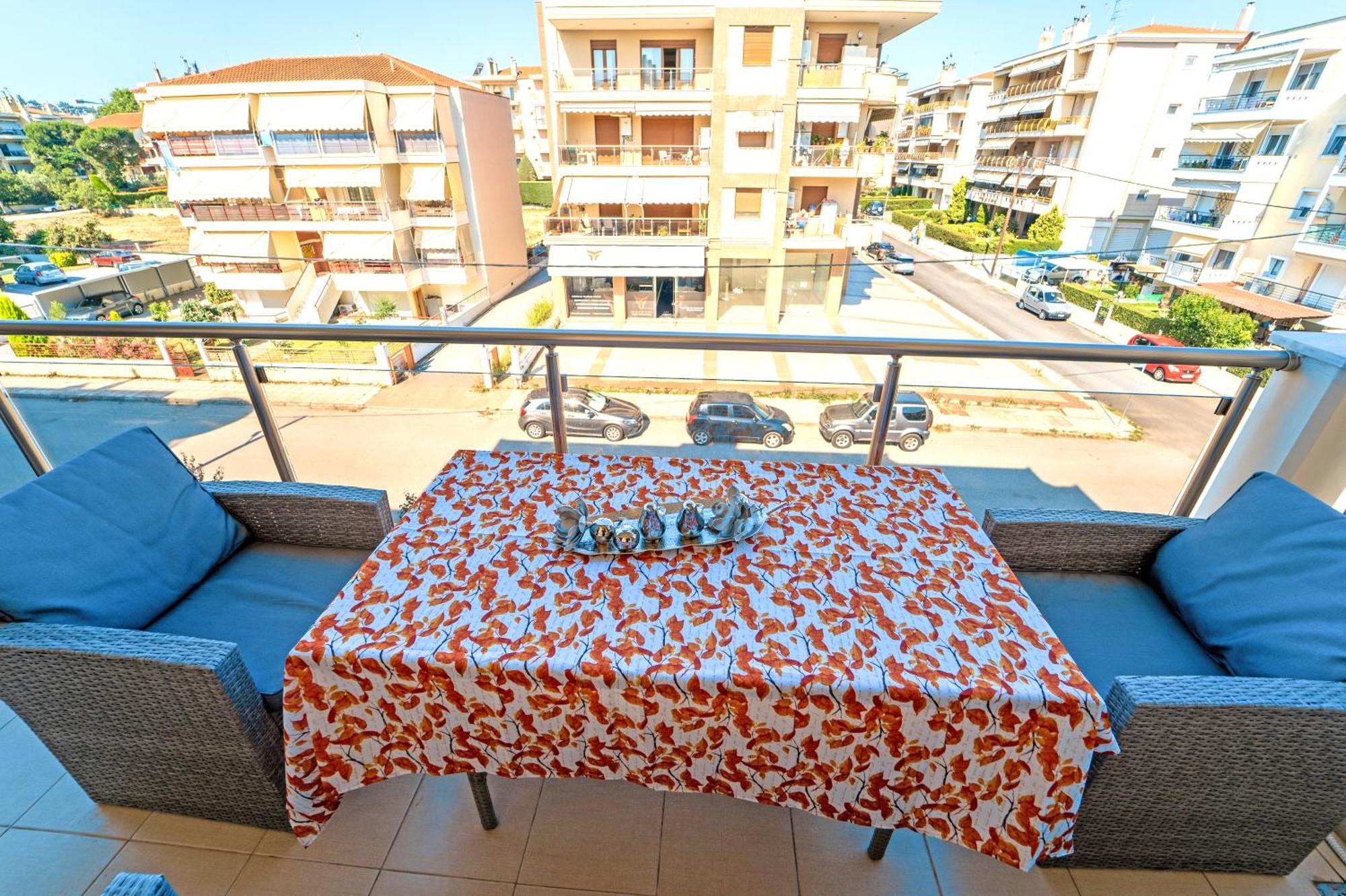 Luxury And Sunny Apartment 250 Mts From The Beach!! Peraía Exteriör bild